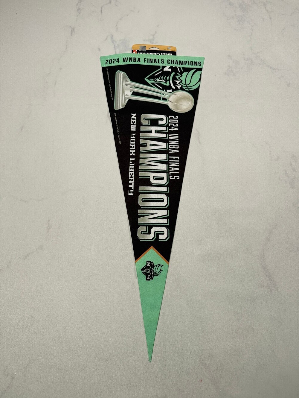 New York Liberty WinCraft 2024 WNBA Finals Champions Pennant Turquoise